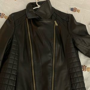 Women’s Moto leather jackey with zippers